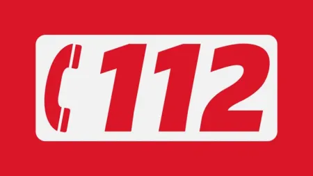 image affichant le numéro 112 en rouge
